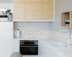 FLFK Wallpaper Border Black and White Patterns Peel and Stick Wall Border Self - Image 3