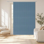 AJAZZ Blackout Accordion Door Curtain 98"x106" Blue - Image 9