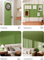 Bumusty Large Felt Bulletin Board, 30 Push Pins, 40 Adhesive Tabs, Kelly Green - Image 5