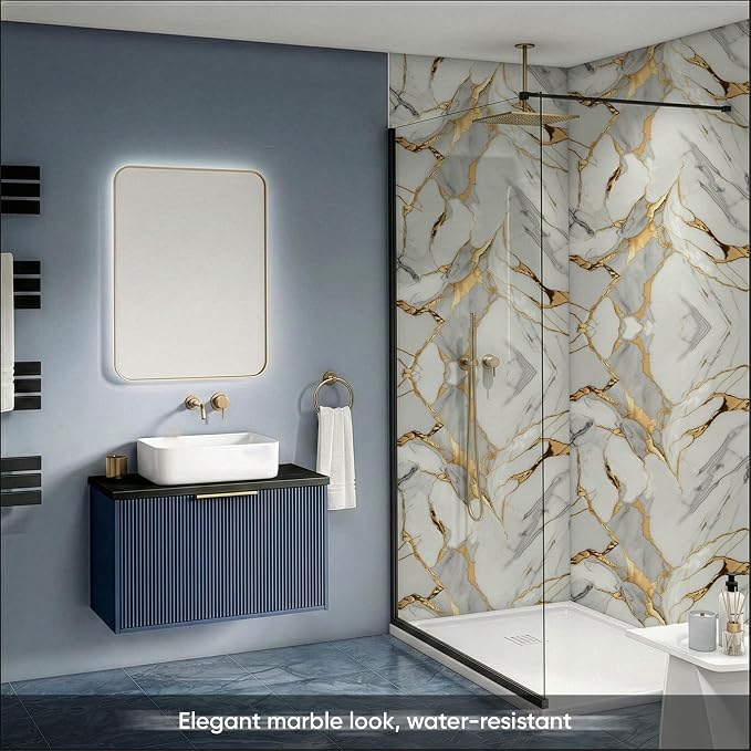 IZODEKOR 4 Pcs 24"x48" PVC Marble Wall Panels - Image 7