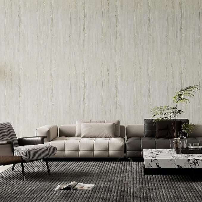 Vinjiasin Wood Peel and Stick Wallpaper Oak Light Wood Grain Contact Paper - Image 2