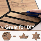 Mollywell Acoustic Panels, PVC Wood-Grain, 14x12 Inch Hexagon Carved Sound - Image 4