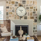 Farmhouse Wall Clock, 17H×13.4D Inch, Wrought Iron Frame - Image 5