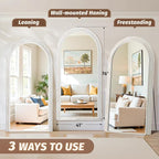Antok Full Length Mirror 76"×41" Floor Mirror Standing Tall Mirror, Arched - Image 7