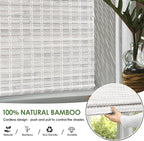 LazBlinds Cordless Bamboo Roman Shades, Privacy Blinds - Image 4
