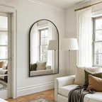 FICTOR Bathroom Mirror for Wall, Arched Vanity Bathroom Mirror for Over Sink - Image 5