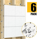 Spampur Peg Board, 6 Pack Metal Pegboard Panels White Pegboards Wall Organizer - Image 3