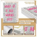 Liyark Retro Trendy Newspaper Canvas Wall Art What If All Works Out Poster - Image 2