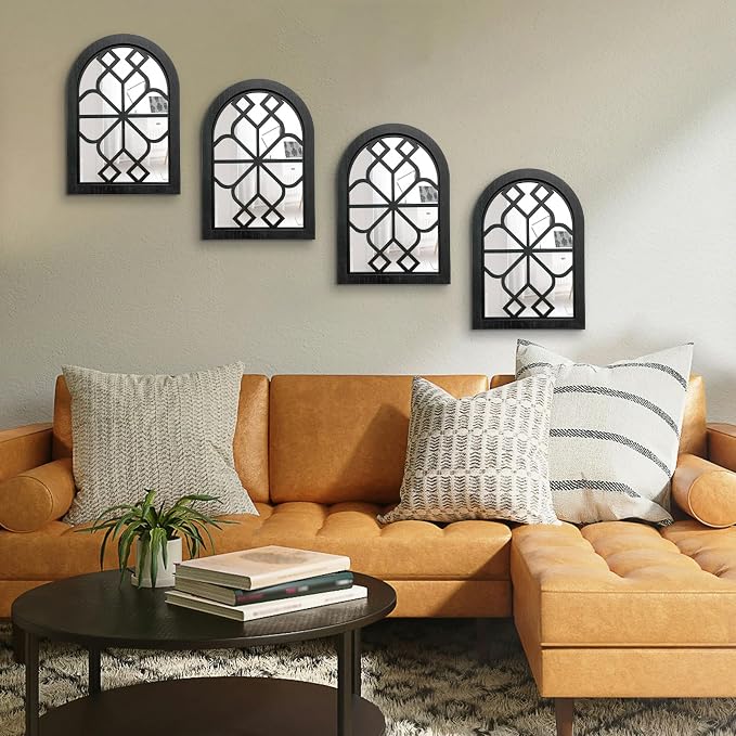 ZEXUIRU 4 Set. Rustic Wall Mirrors - Image 5