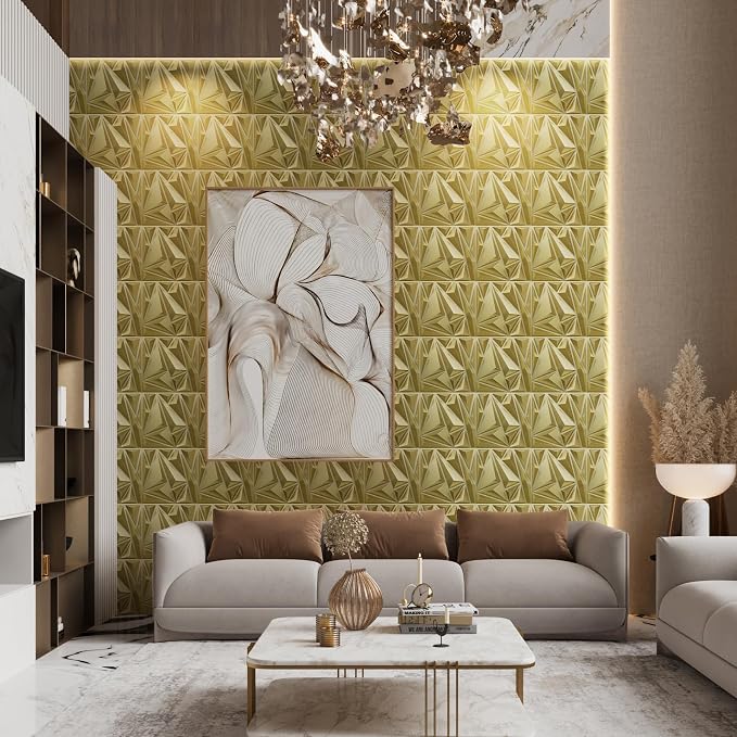 STICKGOO 3D Wall Panels for Interior Wall Decor, Lightning Diamond Textured - Image 2