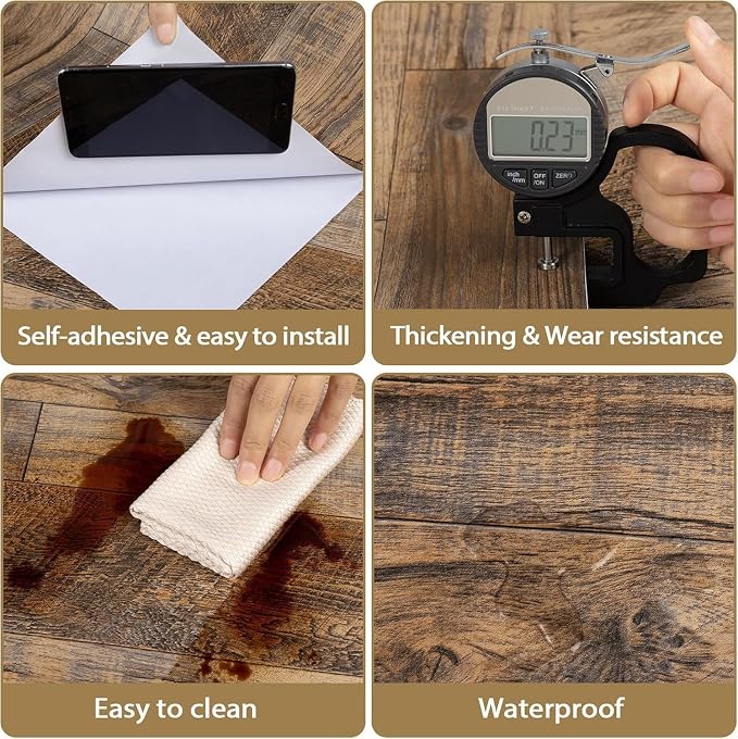 TANONE Wood Contact Paper Peel and Stick Wallpaper, Shiplap Wall Paper Wood - Image 5
