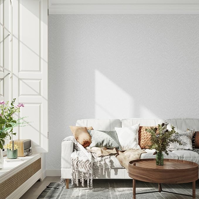 Abyssaly White Wallpaper Peel and Stick Wallpaper Self Adhesive Embossed White - Image 2
