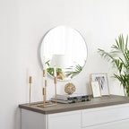 Fabuday Silver Circle Mirror for Wall 20 inch - Image 3