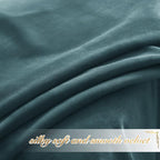 NICETOWN Greyish Blue Velvet Curtains 52" x 63", 2 Panels - Image 5