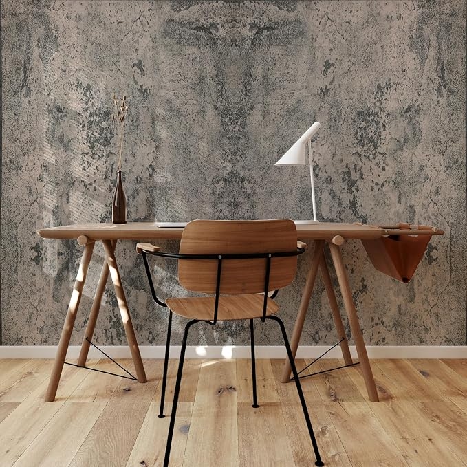Brown Gray Concrete Wallpaper 15.7in x 360in, Wall Paper Peel and Stick - Image 5