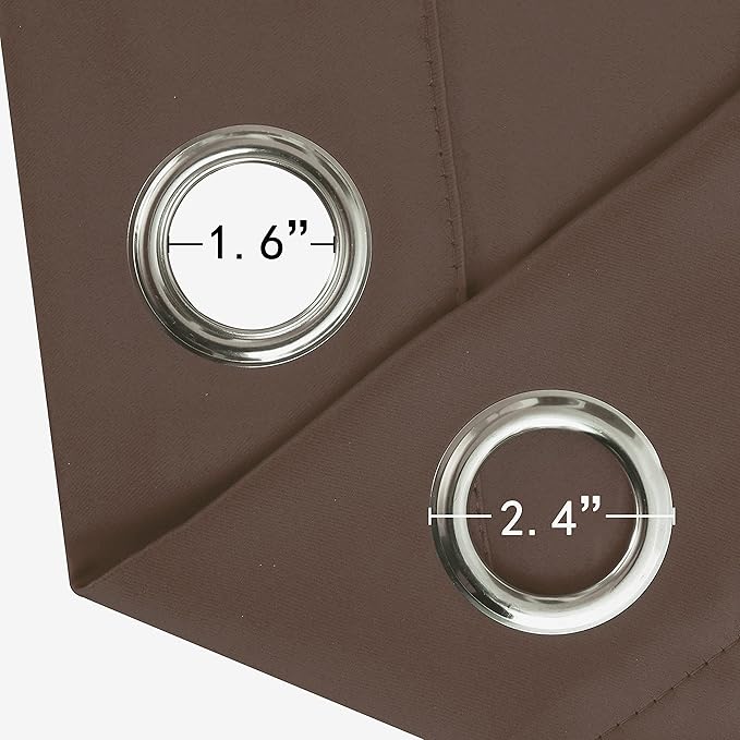 LEMOMO Chocolate Thermal Blackout Curtains/42 x 84 Inch/Set of 2 Panels Room - Image 6