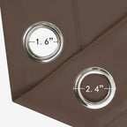 LEMOMO Chocolate Brown Thermal Blackout Curtains/38 x 84 Inch/Set of 2 Panels - Image 6