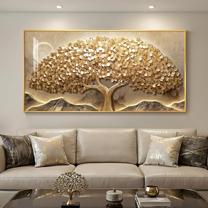 Large Framed Gold Tree of Life Wall Art by Cuspin