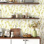 Livebor Leaf Peel and Stick Wallpaper Olive Leaf Contact Paper17.7in x 118.1in - Image 4