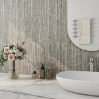FunStick Taupe Grasscloth Peel and Stick Wallpaper Textured Grass Cloth - Image 3