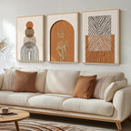 Large Framed Boho Abstract Wall Art by Cuspin