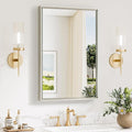 Keonjinn 20 x 30 Inch Brushed Nickel Bathroom Mirrors by Keonjinn