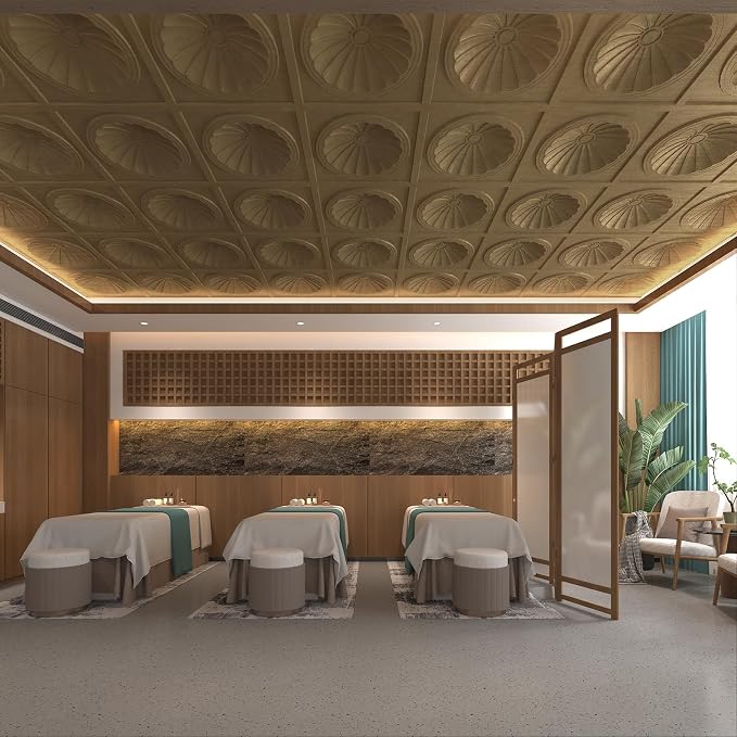 Art3dwallpanels Ceiling Tiles 12 Pack Drop Ceiling Tiles, 24 x 24 Inch High - Image 6