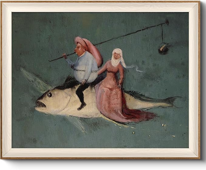 VIYYIEA Framed Wall Art for Living Room, Drive the Fish Canvas Prints, Vintage by VIYYIEAART