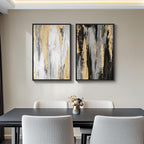 Large Framed Modern Abstract Wall Art Set of 2, Canvas Prints Paintings Artwork - Image 8