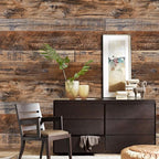 WENMER 23.6" x 394" Brown Wood Peel and Stick Wallpaper Shiplap Self Adhesive - Image 8