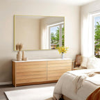 KOCUUY Large Gold Bathroom Mirror, 55x36 inch Rectangular Mirror - Image 5
