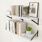 Heimlove White Deep Floating Shelves by Heimlove