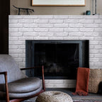 COMSTICKC 3D White with Gray Spots Faux Brick Wall Panel Peel and Stick Wall - Image 7