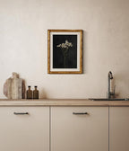 InSimSea Gold Bamboo Framed Canvas Wall Art, Retro Dark Dried Wildflower - Image 6
