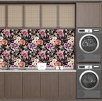 Laatse Purple Vintage Floral Wallpaper Peel and Stick Red Rose Peony Flowers - Image 8