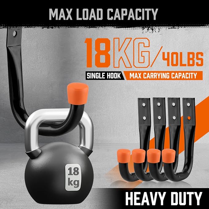 HORUSDY 10-Pack Garage Hooks, Utility Hook, Kayak and Hanging Ladders - Image 5