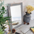 AAZZKANG Wood Framed Mirror Rectangular Rustic Wall Mirrors Decorative Small - Image 6