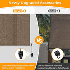 HOMEDEMO Outdoor Roller Shades for Patio, Sun Roller Shade Cloth Roll Blinds - Image 3