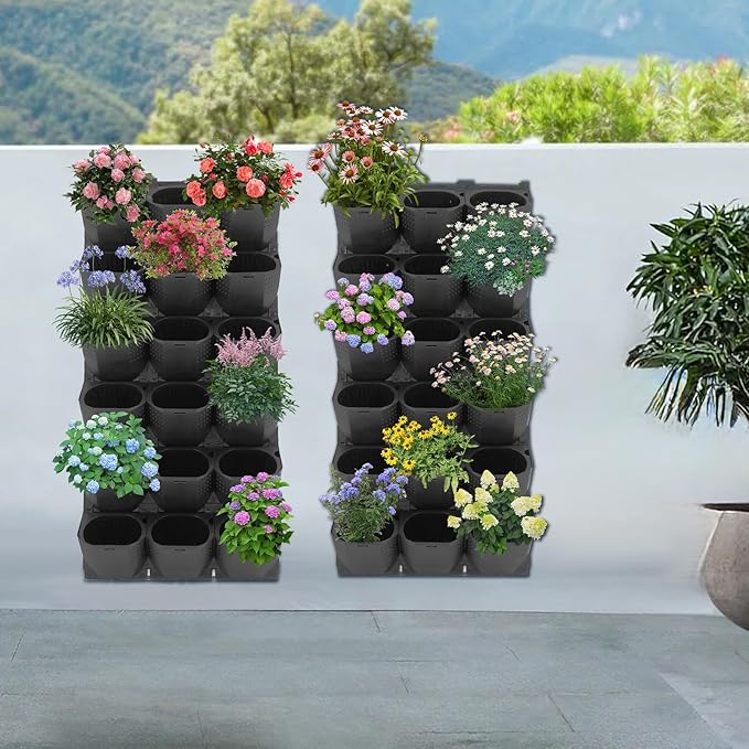 Vertical Wall Planter with 36 Pots, Hanging Garden Plant Flowerpot Holder - Image 9