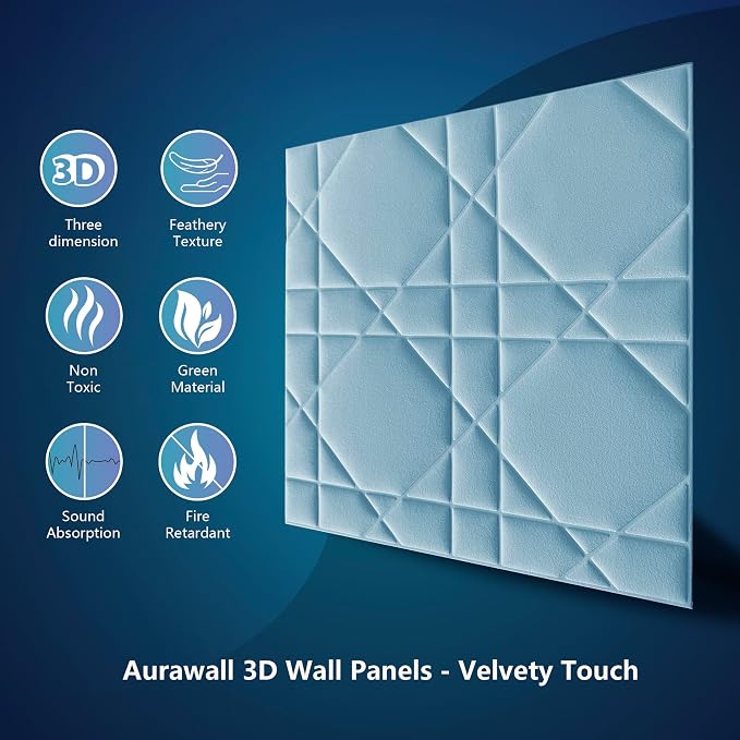 Velvet 3D wall Panels for Interior wall Decor Peel and Stick, Soundproof - Image 2