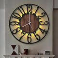 LEIKE Large LED Wall Clocks, Non Ticking, Battery Operated Rustic Round Modern by LEIKEWALLCLOCK
