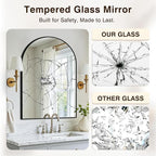 Vanity Bathroom Mirror for Wall, 2 Pack 36”x24” Arched Bathroom Mirror for Over - Image 5