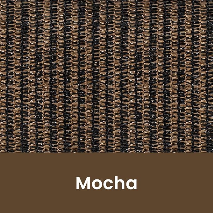 6'W x 6'H Mocha Patio Shades Roll up Outdoor Roller Shade Crank Wand Blind - Image 9