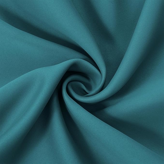 LEMOMO Sea Teal Thermal Blackout Curtains/52 x 84 Inch/Set of 2 Panels Room - Image 5