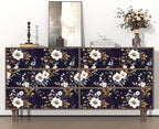 Vintage Floral Wallpaper Peel and Stick Purple White Flowers Contact Paper - Image 3