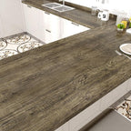 WESTICK Brown Wood Peel and Stick Countertop Wallpaper Waterproof Wood Contact by WESTICK