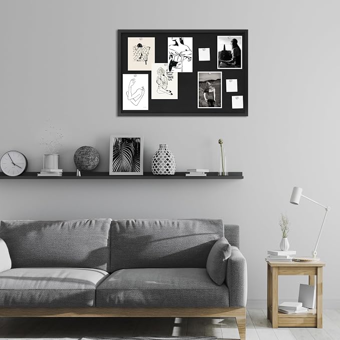 DAHAPYBOO Cork Board with Linen Black 2Pack, Bulletin Board 30"x20", Corkboards - Image 5