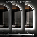 Arched LED Mirror for Bathroom 24"x36"- Frameless Lighted Bathroom Mirror - Image 4