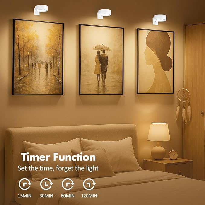 6Pcs Picture Light Battery Operated, Magnetic Led Painting Light - Image 7
