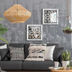 Set of 4 Boho Wall Mirrors - Image 2